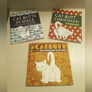 Cat Butt bundle of three adult coloring books